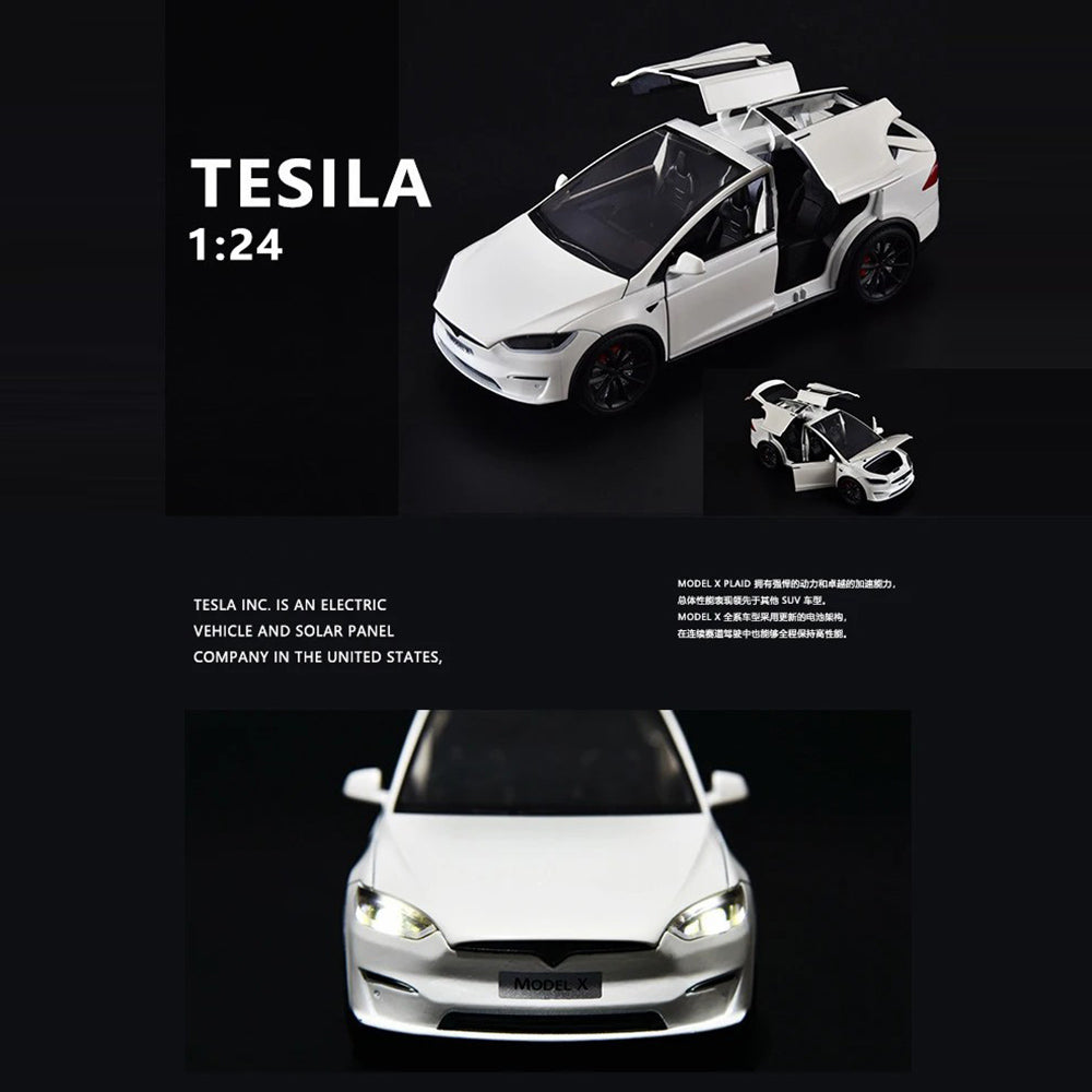 1:24 Simulation Tesla Model X Alloy Car Model Children Boy Toy Car 1:24 Simulation Tesla Model X Alloy Car Model Children Boy Toy Car